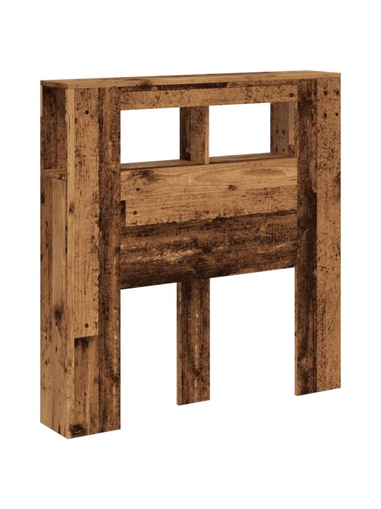 Čelo postele s LED old wood 100x18,5x103,5 cm kompozitní dřevo