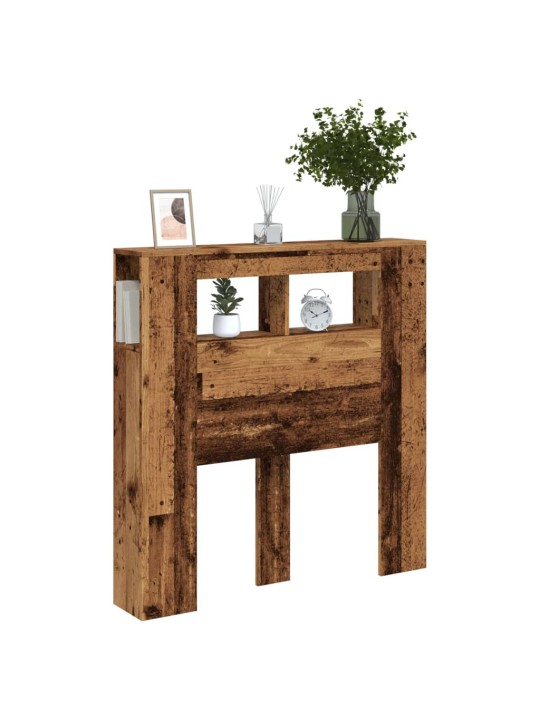 Čelo postele s LED old wood 100x18,5x103,5 cm kompozitní dřevo