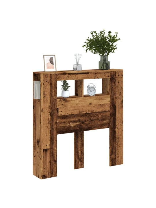 Čelo postele s LED old wood 100x18,5x103,5 cm kompozitní dřevo