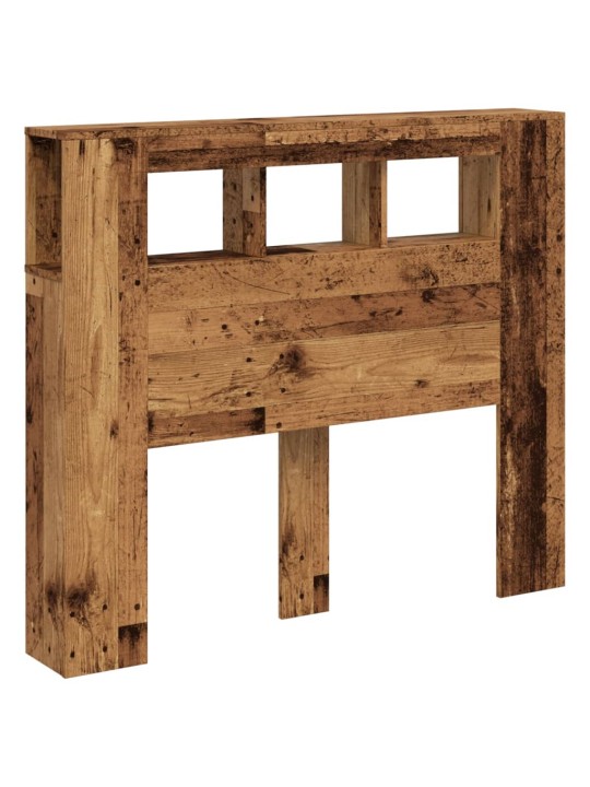 Čelo postele s led old wood 120x18,5x103,5 cm kompozitní dřevo