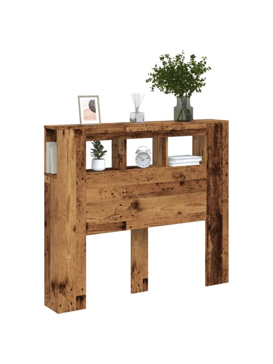 Čelo postele s led old wood 120x18,5x103,5 cm kompozitní dřevo