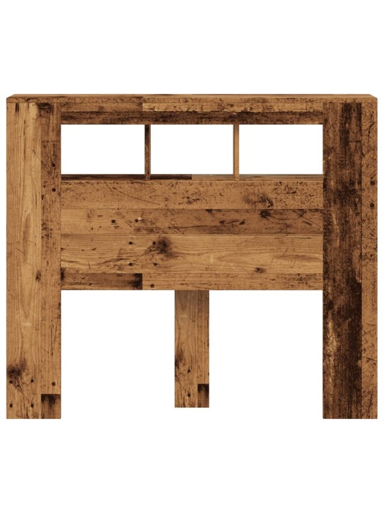 Čelo postele s led old wood 120x18,5x103,5 cm kompozitní dřevo