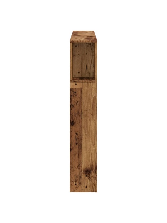 Čelo postele s led old wood 120x18,5x103,5 cm kompozitní dřevo