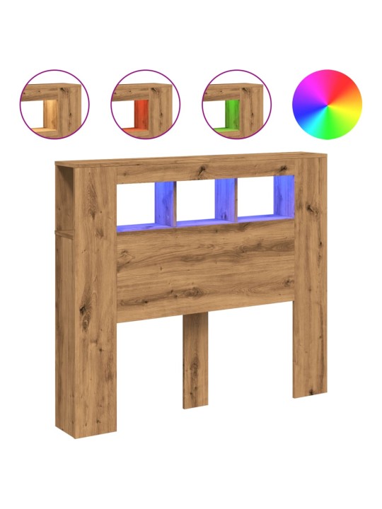 Čelo postele led dub artisan 120x18,5x103,5 cm kompozitní dřevo