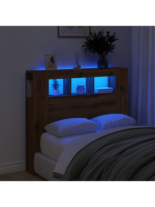 Čelo postele led dub artisan 120x18,5x103,5 cm kompozitní dřevo