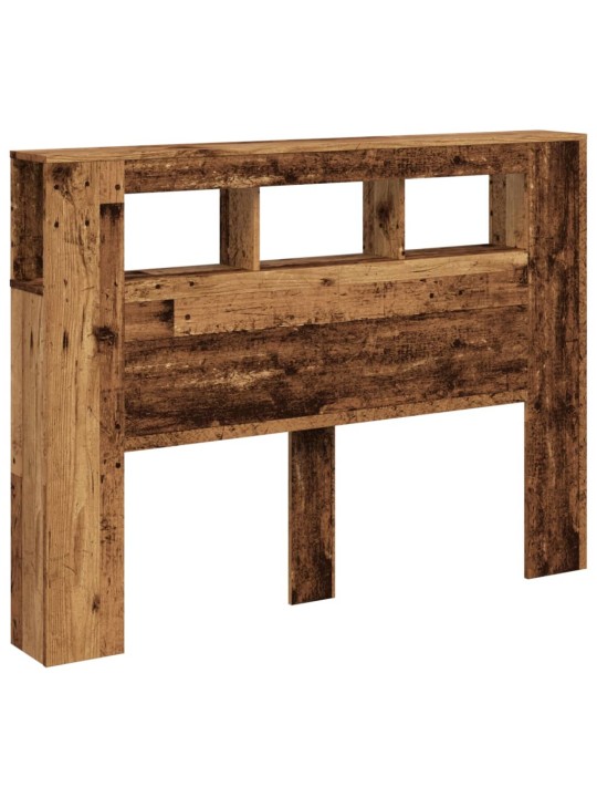 Čelo postele s led old wood 140x18,5x103,5 cm kompozitní dřevo