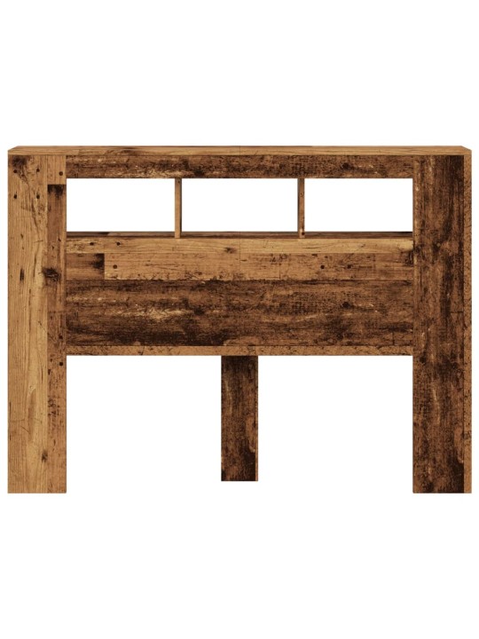 Čelo postele s led old wood 140x18,5x103,5 cm kompozitní dřevo