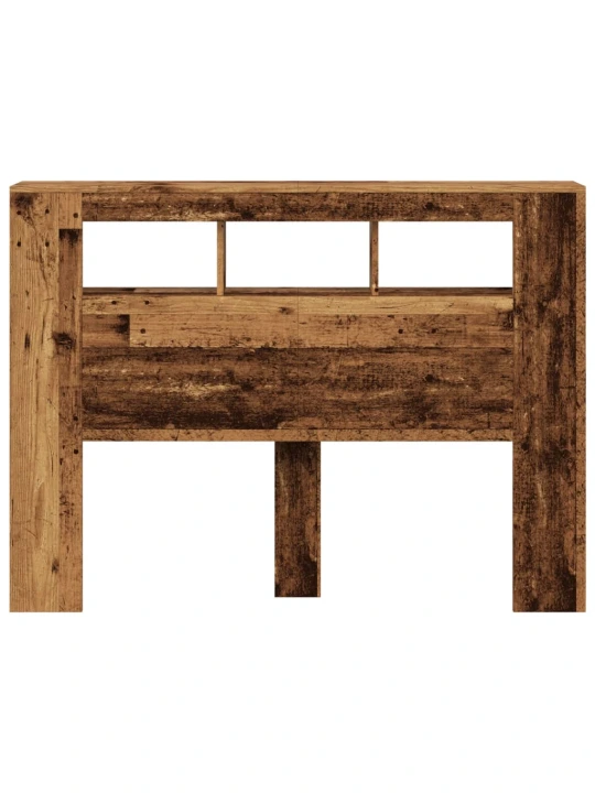 Čelo postele s led old wood 140x18,5x103,5 cm kompozitní dřevo