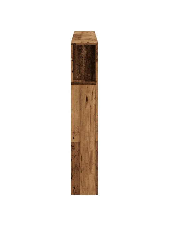 Čelo postele s led old wood 140x18,5x103,5 cm kompozitní dřevo