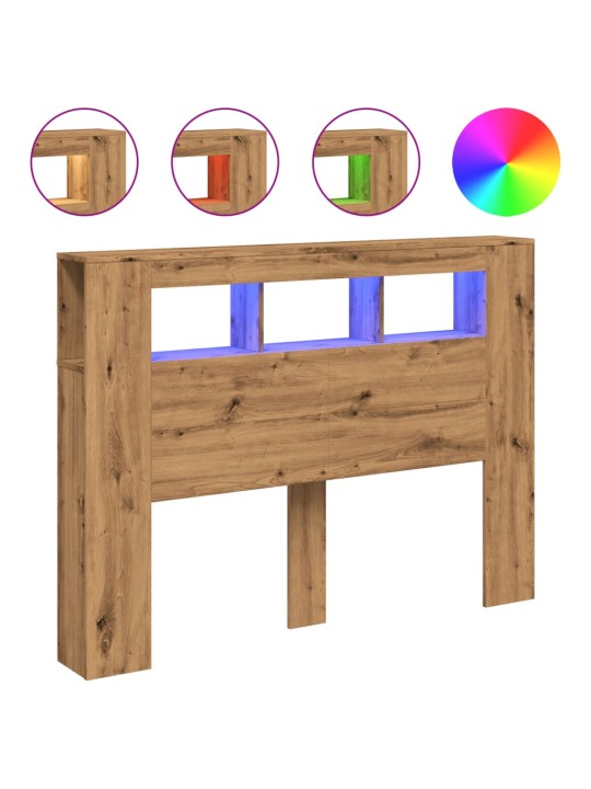 Čelo postele led dub artisan 140x18,5x103,5 cm kompozitní dřevo