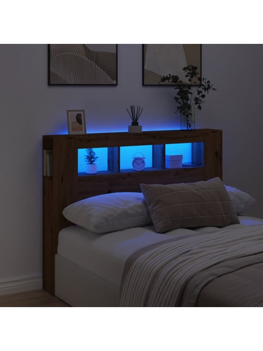 Čelo postele led dub artisan 140x18,5x103,5 cm kompozitní dřevo