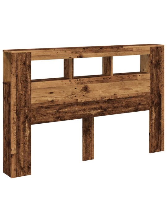 Čelo postele s led old wood 160x18,5x103,5 cm kompozitní dřevo