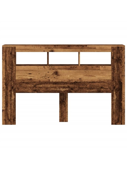 Čelo postele s led old wood 160x18,5x103,5 cm kompozitní dřevo