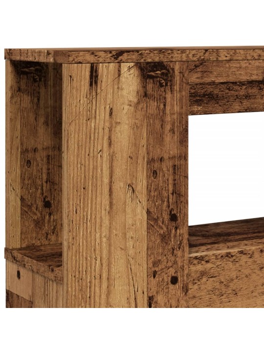 Čelo postele s led old wood 160x18,5x103,5 cm kompozitní dřevo