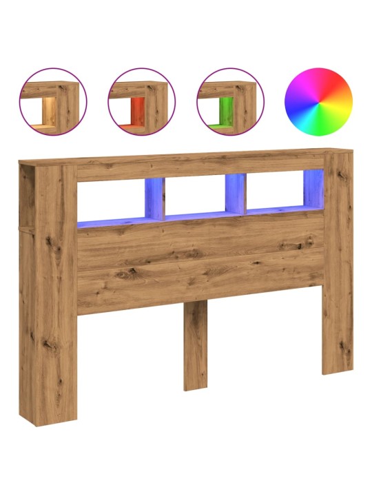 Čelo postele led dub artisan 160x18,5x103,5 cm kompozitní dřevo