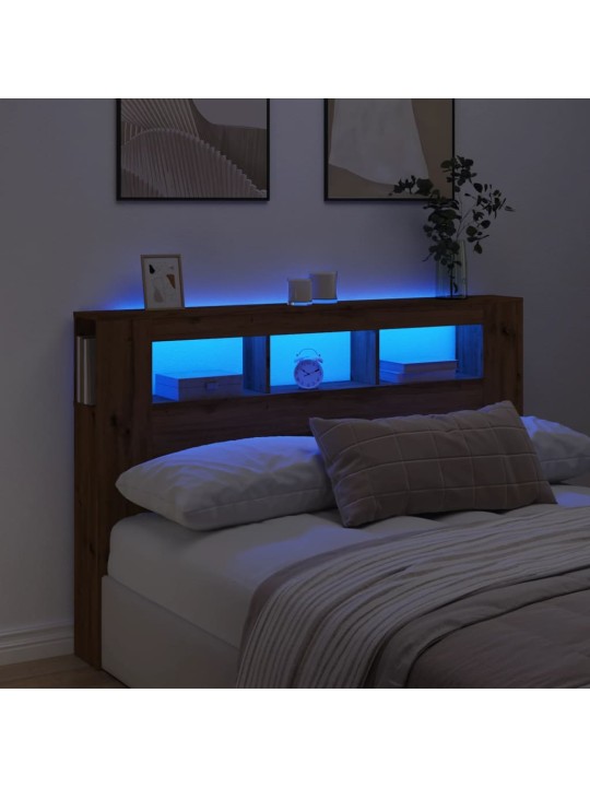 Čelo postele led dub artisan 160x18,5x103,5 cm kompozitní dřevo