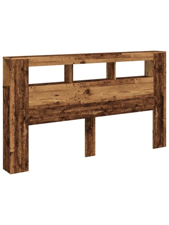 Čelo postele s led old wood 180x18,5x103,5 cm kompozitní dřevo