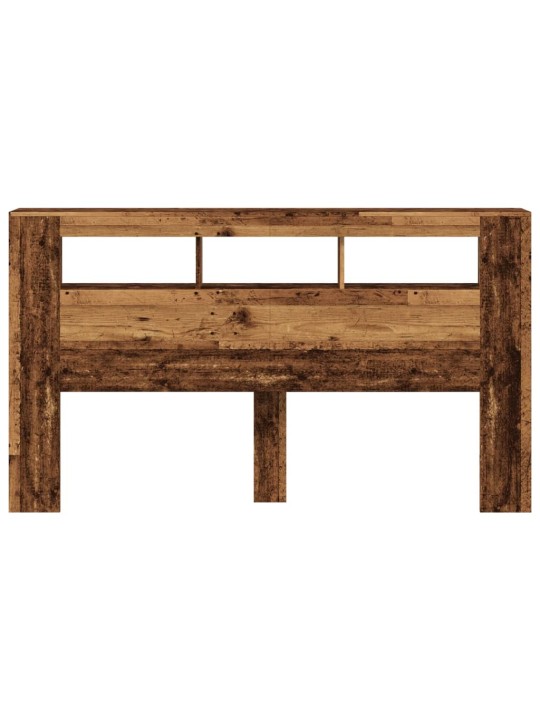 Čelo postele s led old wood 180x18,5x103,5 cm kompozitní dřevo