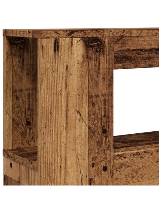 Čelo postele s led old wood 180x18,5x103,5 cm kompozitní dřevo