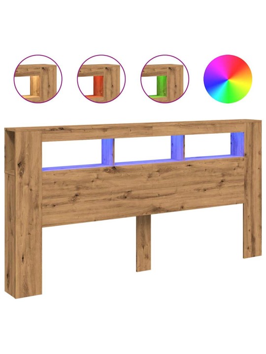 Čelo postele led dub artisan 200x18,5x103,5 cm kompozitní dřevo
