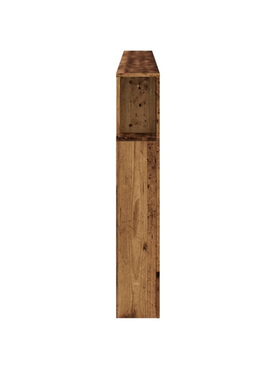 Čelo postele s led old wood 220x18,5x103,5 cm kompozitní dřevo
