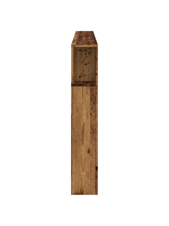 Čelo postele s led old wood 220x18,5x103,5 cm kompozitní dřevo