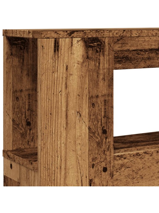 Čelo postele s led old wood 220x18,5x103,5 cm kompozitní dřevo