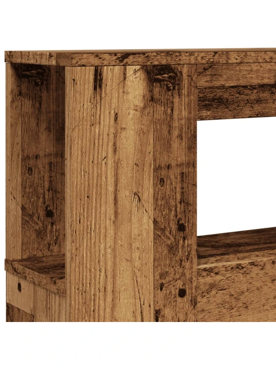 Čelo postele s led old wood 220x18,5x103,5 cm kompozitní dřevo
