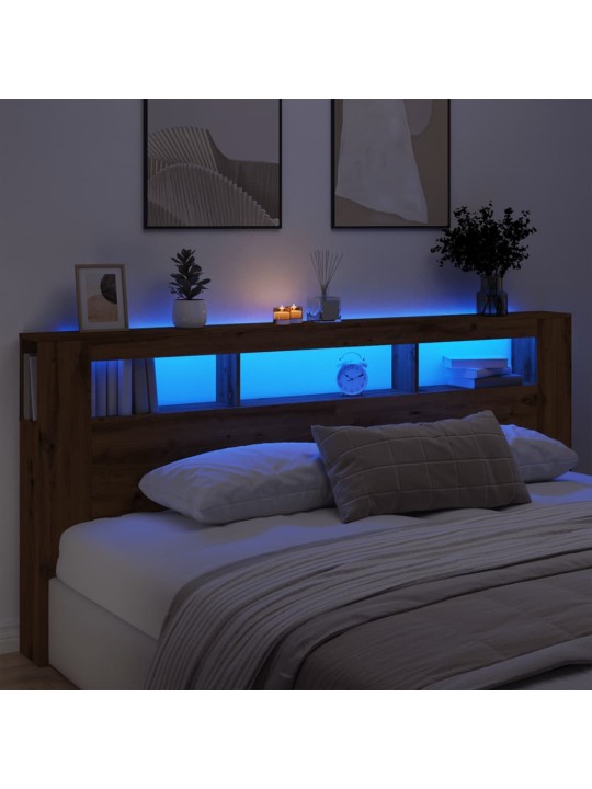 Čelo postele led dub artisan 220x18,5x103,5 cm kompozitní dřevo