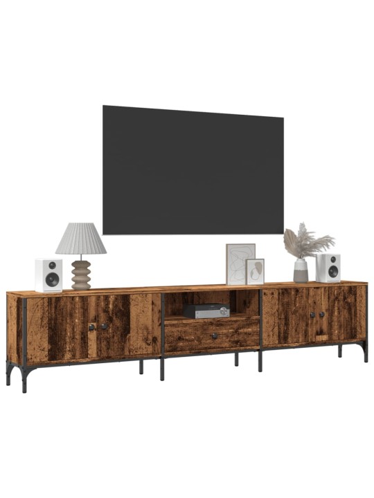 TV skříňka se zásuvkou old wood 200x25x44 cm kompozitní dřevo