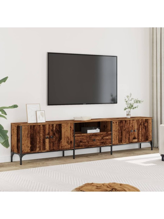 TV skříňka se zásuvkou old wood 200x25x44 cm kompozitní dřevo