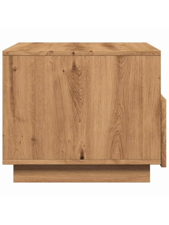 Konferenční stolek s led osvětlením dub artisan 50 x 49 x 40 cm