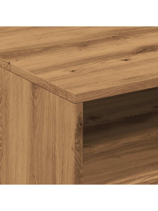 Konferenční stolek s led osvětlením dub artisan 50 x 49 x 40 cm