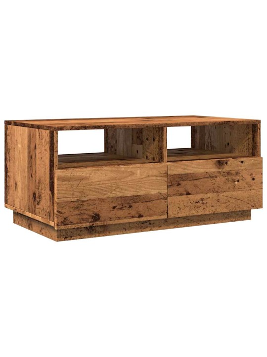 Konferenční stolek s led osvětlením old wood 90 x 49 x 40 cm