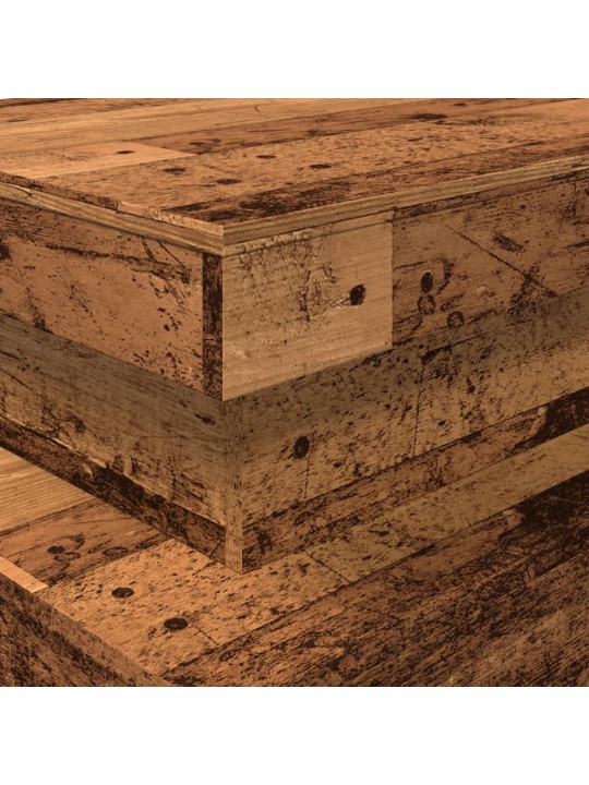 Konferenční stolek s led osvětlením old wood 90 x 50 x 40 cm