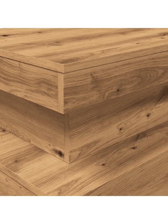 Konferenční stolek s led osvětlením dub artisan 90 x 50 x 40 cm