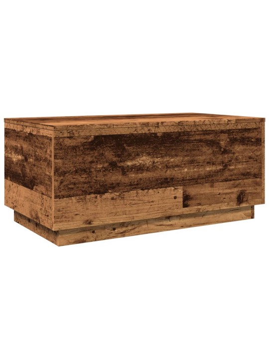Konferenční stolek s led osvětlením old wood 90 x 50 x 40 cm