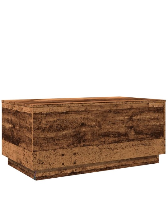 Konferenční stolek s led osvětlením old wood 90 x 50 x 40 cm