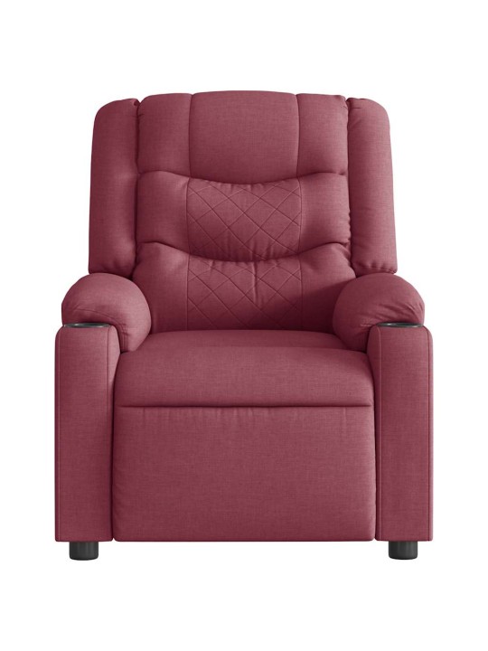 Polohovací křeslo vínové textil