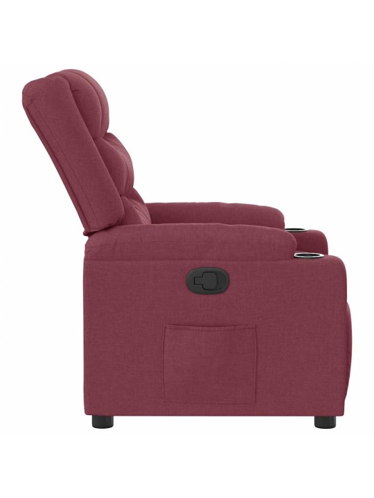 Polohovací křeslo vínové textil
