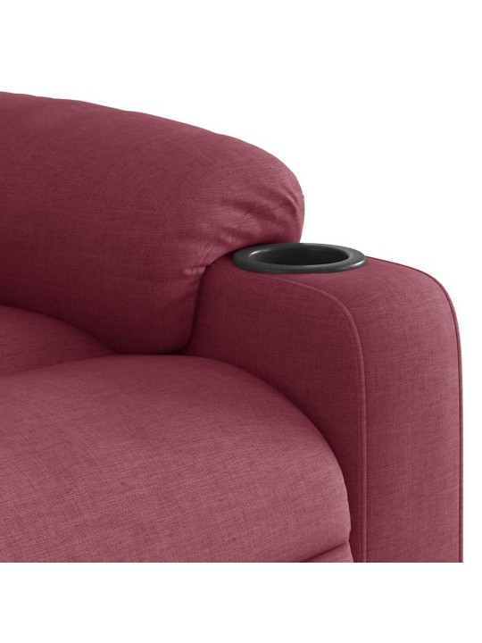 Polohovací křeslo vínové textil