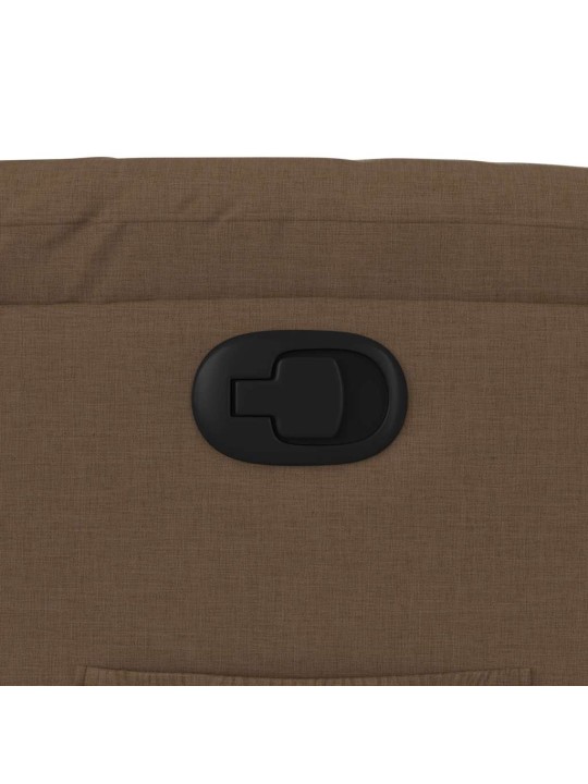 Polohovací křeslo hnědé textil