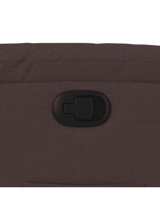Polohovací křeslo tmavě hnědé textil