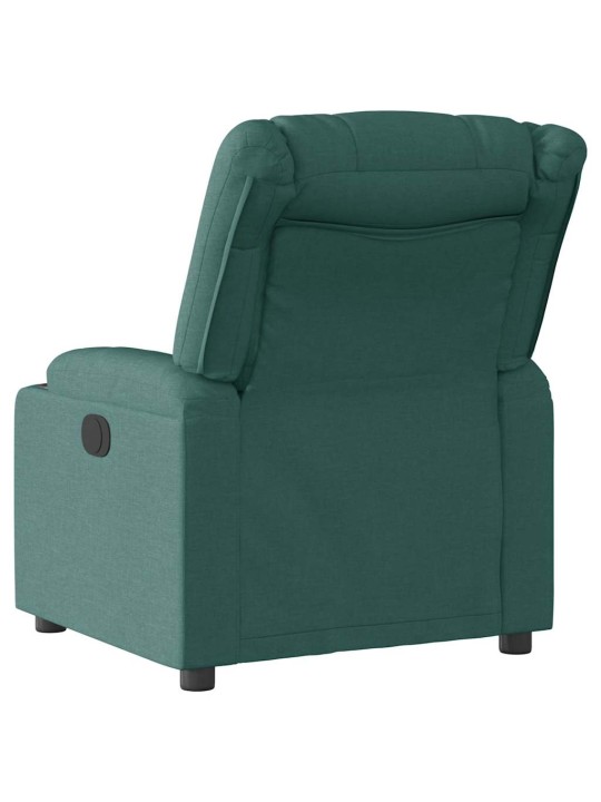 Polohovací křeslo tmavě zelené textil