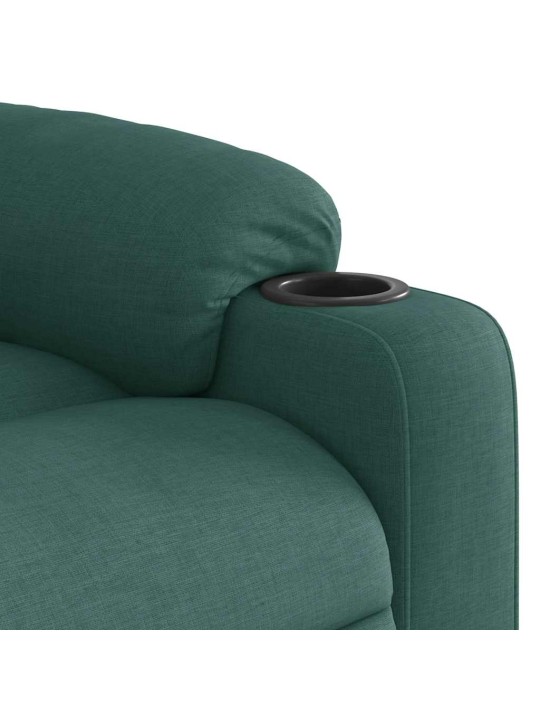 Polohovací křeslo tmavě zelené textil