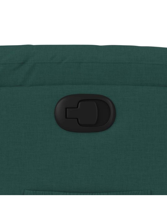 Polohovací křeslo tmavě zelené textil