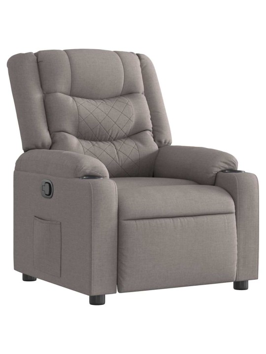 Polohovací křeslo taupe textil
