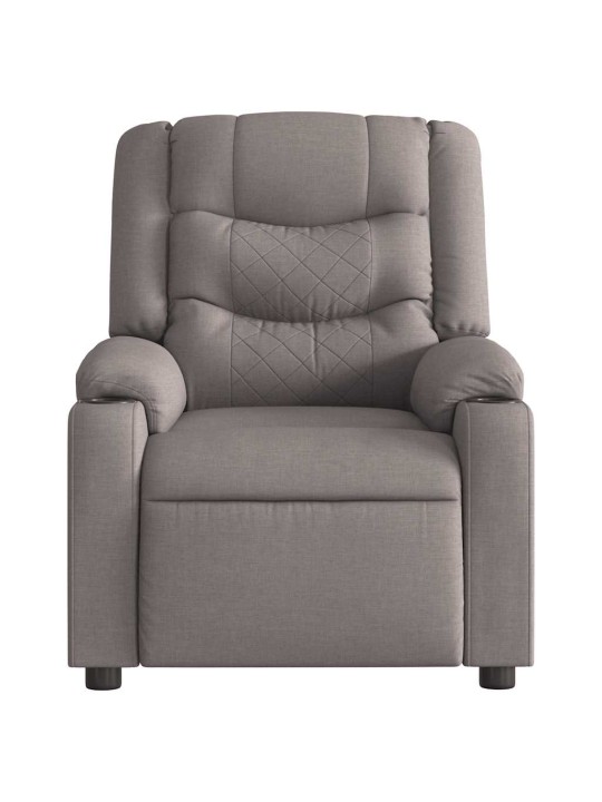 Polohovací křeslo taupe textil
