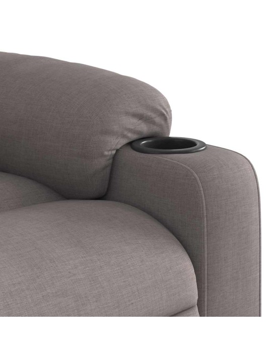 Polohovací křeslo taupe textil