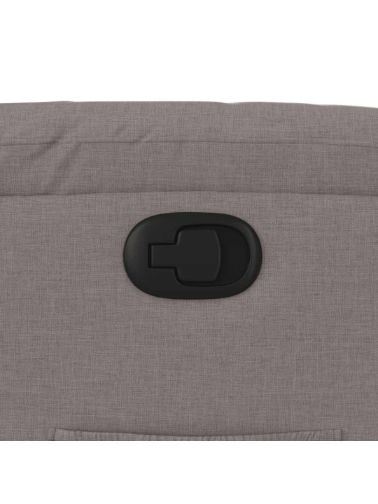 Polohovací křeslo taupe textil